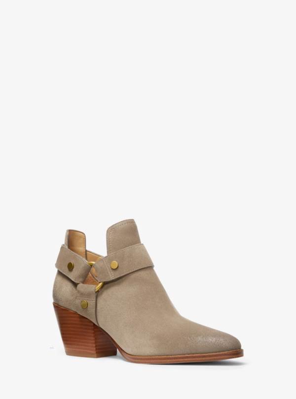 Damske Clenkove Cizmy Michael Kors Pamela Suede Siva - Topanky Michael Kors Lacne | TAYHK-0782